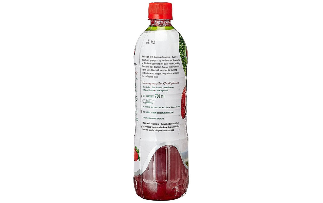 Mapro Coolz Strawberry Syrup    Plastic Bottle  750 millilitre